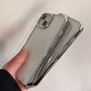 Electroplated transparent case 14promax mobile phone case 13 Apple 15 protective case iPhone12 soft case 11 large hole couple