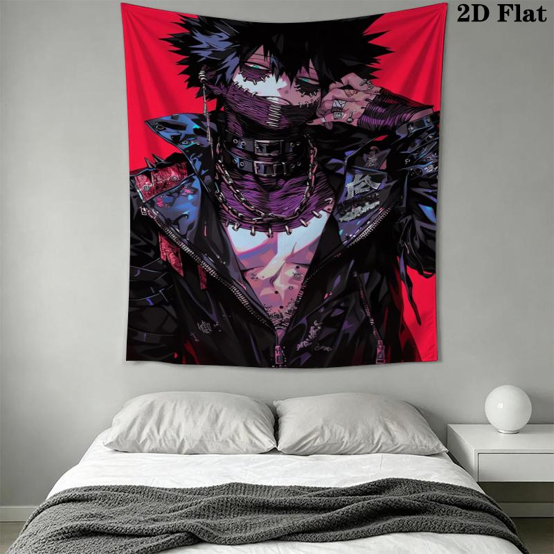 My Hero Academia Wall Tapestry Aesthetic Wall Hanging Printed Fabric Blanket Decorative Tapestries for Bedroom Living Room Home Decor