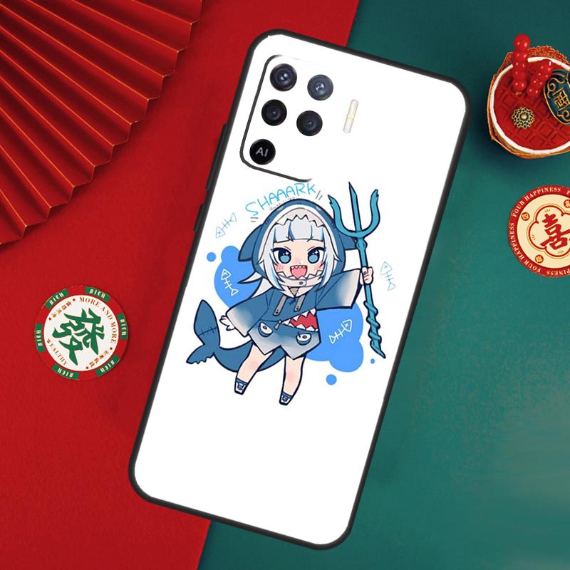 Anime Hololive Gawr Gura Case For Oppo A6 A5 Pro A15 A18 A38 A58 A78 A98 A54 A74 A94 A17 A57 A80 A60 A40 A16 A76 A96