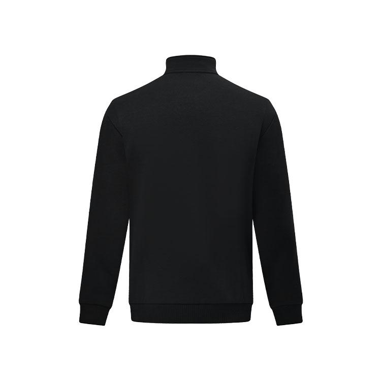 Li Ning Ping Pong Series Fashion Versatile Comfortable Fleece Cardigan Hoodie Unisex Hoodies Black AWDUG81-1