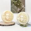 Sun Moon Face Silikon Crafts Forma 3D gravírování Portrét Svíčka Sádra Mýdlo Pryskyřice Formy na rodinnou večeři Dekorace Svíčka