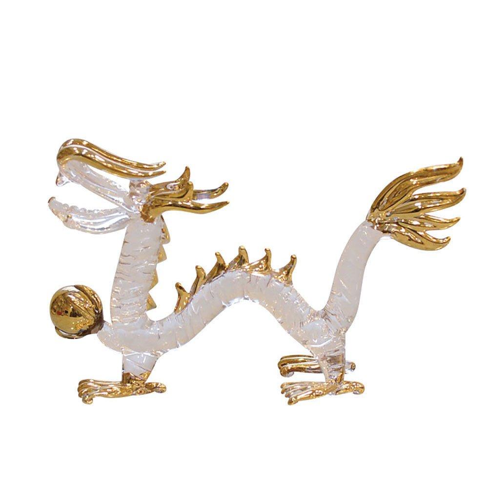 

Forkart Изделие из стекла ручной работы Императорский дракон с золотой сферой, Большой