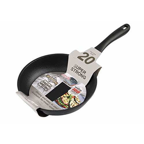 Pearl Metal HB-4601 20cm Frying Pan, Gas Stove Only, Black Die-Cast with Mega Stone Coating, Passes 1 Million Abrasion Resistance Tests, Incredibly St