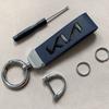 Car Vintage Leather Keychain Ring Zinc Alloy Chain Key For KIA Carnival Niro EV9 K8 Forte Cerato Sportage Ray EV Telluride Rtzup33