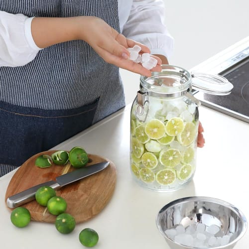 Seisho Cellarmate Sealed Storage Bottle with Handle, Perfect for Making Plum Wine, Fruit Wine, 2L, Glass, Made In Japan, Product Number 220308