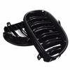 Blank Svart Front Nyre Grill Grill Panser Mesh Dobbel Linje Grill For BMW 5-serie E60 M5 E61 520i 545i 550i 535i 2003-2010