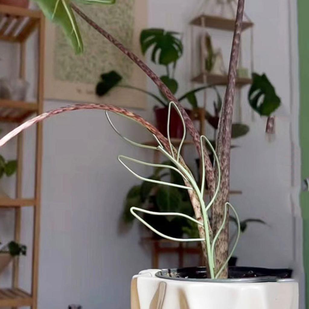 1pcs Leaf Shaped Iron Plant Trellis Plants Growth Supporting Frame for Supporting Vine Climbing Plants Garden Supplies