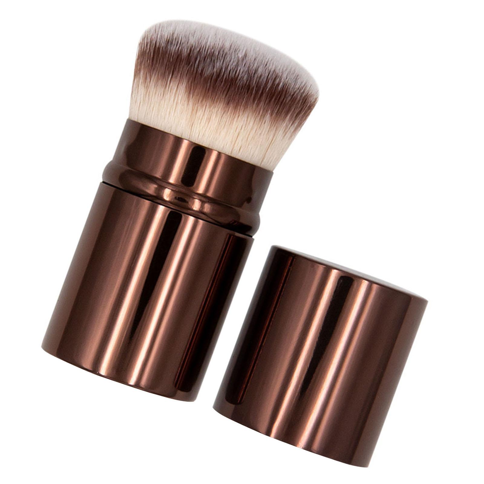 

Портативная выдвижная кисть для тональной основы с пылезащитным чехлом, мягкая густая щетина для безупречного нанесения макияжа