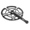 45T Bike Crankset Crank Arm Aluminium Alloy Single Speed Crank Arm Chainwheel Accessory Black
