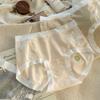 Plus Size High Waist Lace Cotton Extended Crotch Antibacterial Underwear