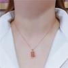 Purple Gold Abacus Pendant Necklace Rose Gold Plated Trend Temperament Colored Gold Necklace Women