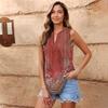 Damen Lässig V-Ausschnitt Locker Einfarbig Ärmellos Top T-Shirt Sommer Tanktops für Damen Tank Camisole Ärmellos Basic Einfarbige Tops