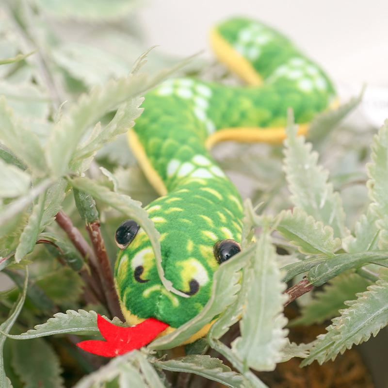 Cute Magnetic Snake Doll Plush Animal Refrigerator Stickers Zodiac Snake Year Mascot Magnetic Plush Snake Decorative Toys