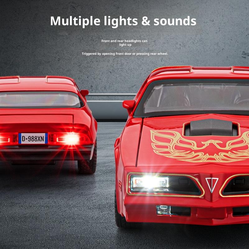 1/32 Pontiac Firebird Simulated Sound and Light Alloy Die-cast Car Model Supercar Car Model Children's Toy Car Ornaments