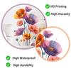 Creative Poppy Flower Wall Sticker for Bedroom Living Room Study Wall Decoration