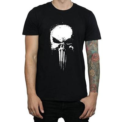 Camiseta masculina de algodão com logotipo spray