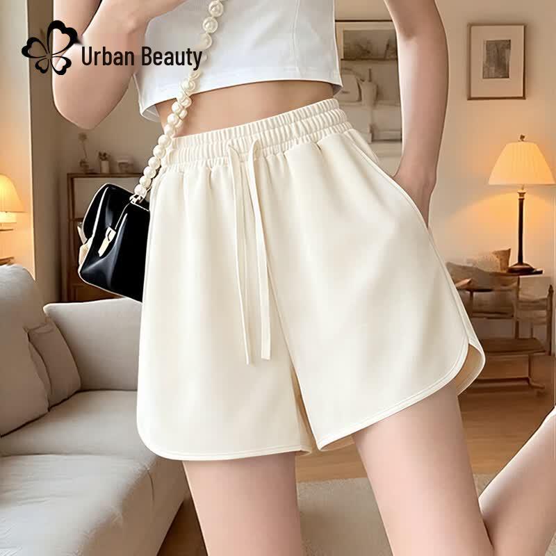 Cosmo Lady Women s High-Waist Quick-Dry UPF50+ Sports Shorts M светло-бежевый