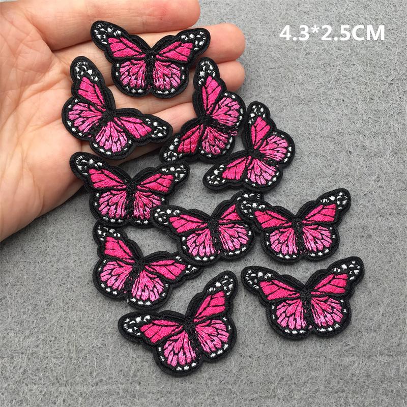 10Pcs Butterfly Patches Applique For Clothing Embroidery Patches On Clothes Diy Ironing Sewing Children Kids Stickers
