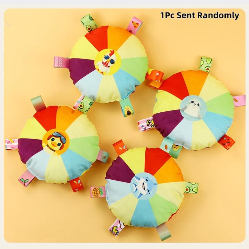 

1/4Pcs Dog Teeth Grinding Toy Dog Sounding Plush Toys Bell Cartoon Flying Disc Toy Wear-Resistant Bite-Resistant Puppy Pet Props