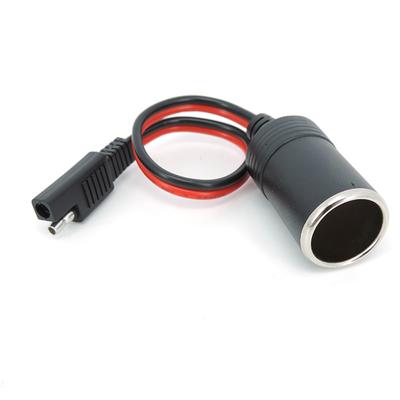 12V 24V Car Female Lighter Power Socket To SAE 2 Pin Quick Release Disconnect Connector Plug 14AWG 20A Extension Cable