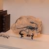 Realistic Dinosaur Skeleton Fossils Resins Statue Figurine Ornament for Desktop Book Shelf Display and Collection Gift