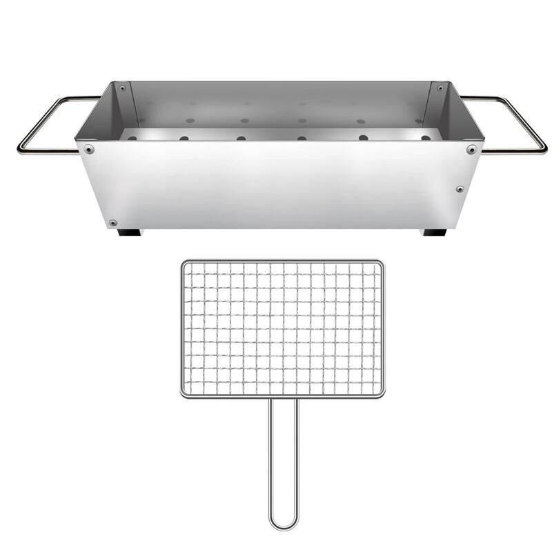 

Stainless Steel Portable Charcoal Skewer BBQ Grill 40cm*11cm*14cm