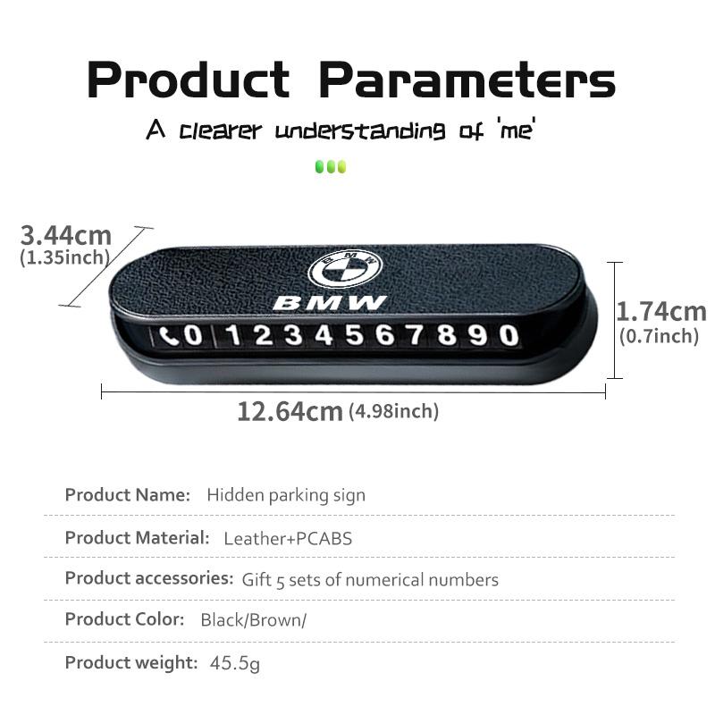 Car Temporary Parking Card Phone Number Holder Telephone Sign For BMW M Sport M2 M3 M4 M5 M6 E46 E90 E60 F10 F20 E87 X3 X6