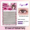 10-Row Autumn Leaf & Sunflower Faux Eyelashes - Flat, Glue-Free