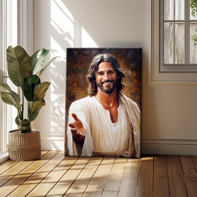 Jesus reicht uns die Hand Christlicher Leinwanddruck Leinwandbild Kreative Poster Drucke Wohnzimmer Büro Heimdekoration