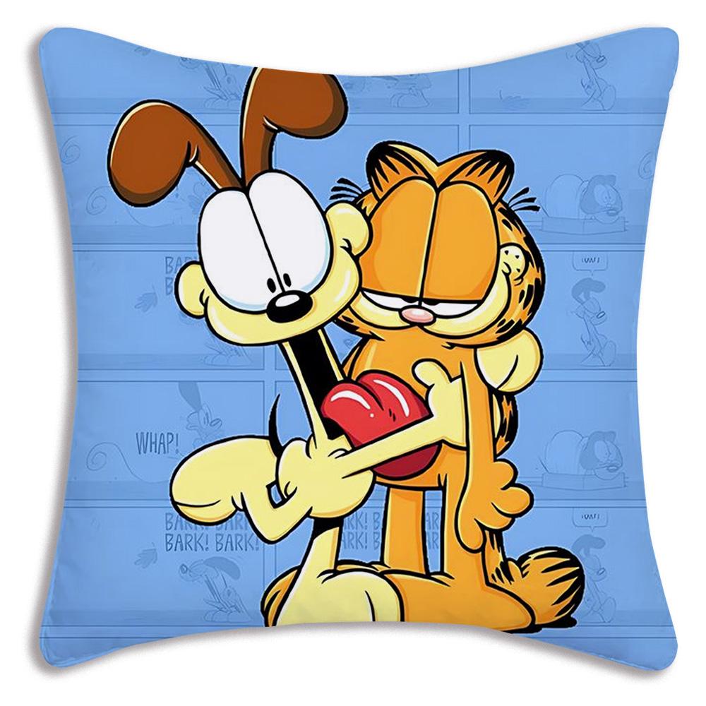 Cute Cartoon Garfields Pillow Covers Cartoon Sofa Decorative Home Double-sided Printing Short Plush Cute Cushion Cover