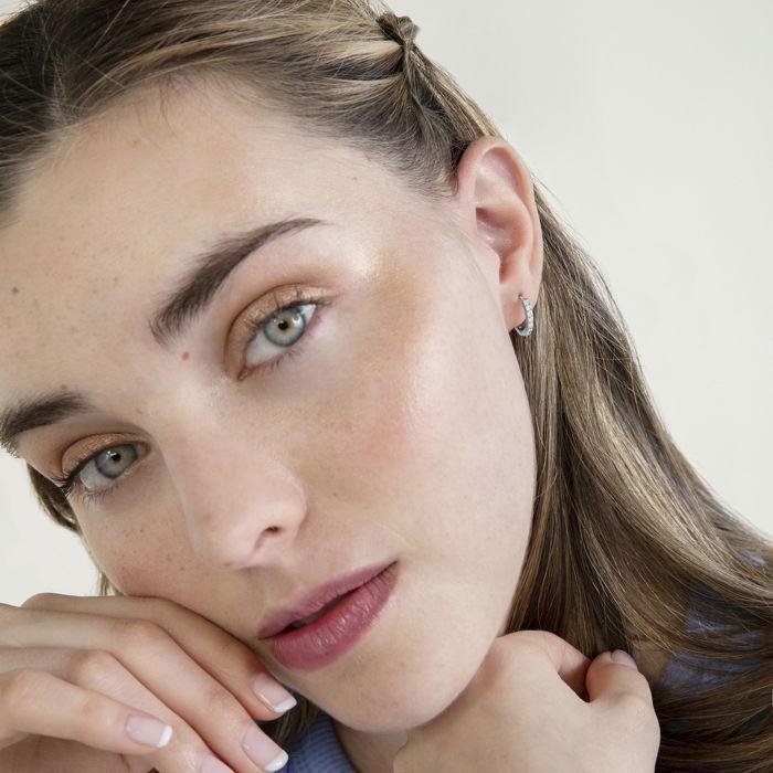 Boucles D'oreilles - Valaries - Argent 925 - Rhodié - Zircone - Taille Brillantante