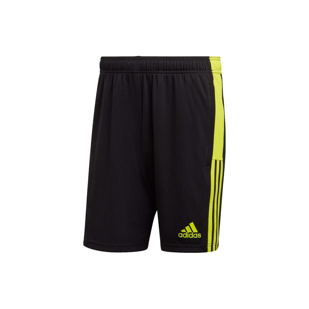 Adidas Tiro Essentials Three Stripe Color Block Logo Elastic Waist Football Shorts Men Shorts Black Green HS0991