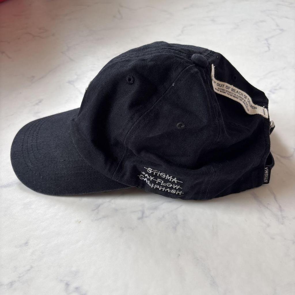 [USED] Rare STIGMA Cap with Cross Embroidery, Korean Black, Worn by BTS