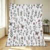 Thick Floral Flannel Blanket Soft, Warm & Cozy, Ideal for Home, Guest Room, Single Use, Christmas & Halloween