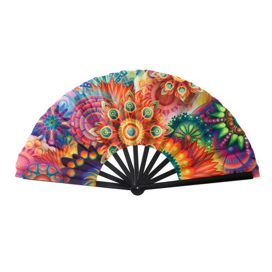 

Большой складной вентилятор, портативный радужный ручной вентилятор, летний охлаждающий вентилятор, украшение кунг-фу