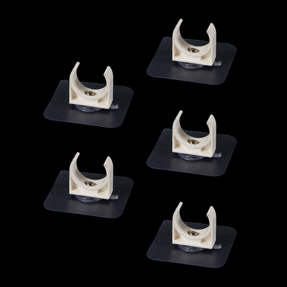 1/5Pcs Punch-free Water Tube Holder Garden Irrigation Tube Clip Connector Self-adhesive Pipe Clamp