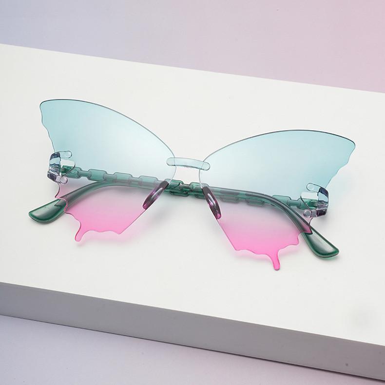 Butterfly Eyewear Unisex Frameless Sunglasses With Resin Lenses For Travel And Fashion