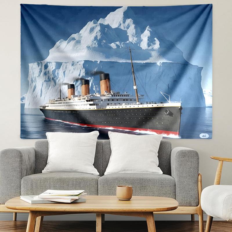 RMS Titanic Print Tapestry, Lightweight Wall Hanging, for Bedroom, Dorm, Living Room, Home Art Decor, Birthday Christmas Gift for Friends