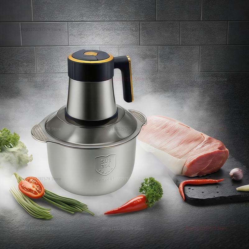 304 Stainless Steel Food Processor 5L Large Capacity Electric Meat Grinder Multifunctional Kitchen Chop Vegetables And Meat