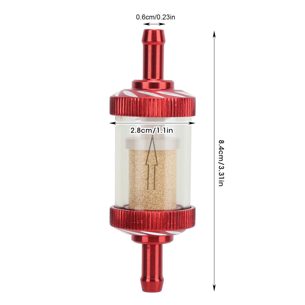 Motorcycle Fuel Gasoline Filter Carving ABS Heat Resistance for 6mm Diameter Motorbike