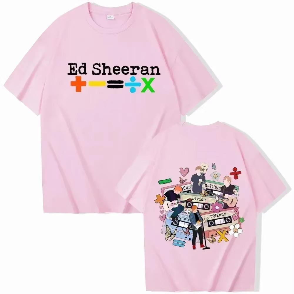 Høy kvalitet Crewneck Ed Sheeran Tour 2024 T-skjorter for menn og kvinner Harajuku O-hals korte ermer Anime-skjorter Populære musikkfans-gaver
