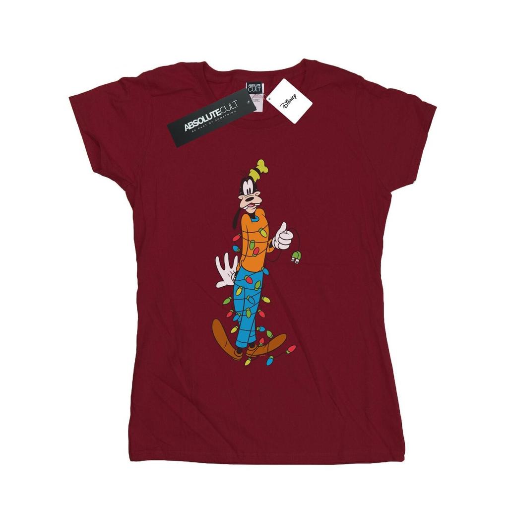 Disney Womens/Ladies Goofy Christmas Lights Cotton T-Shirt