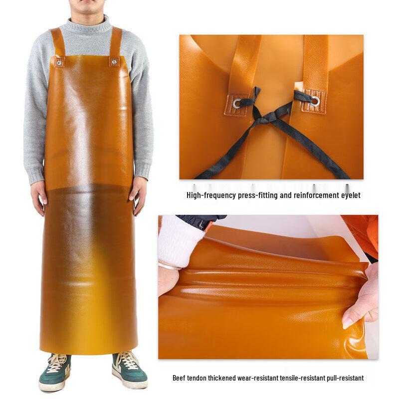 Verdickte Lange Wasserdichte Ölbeständige PVC-Schürze