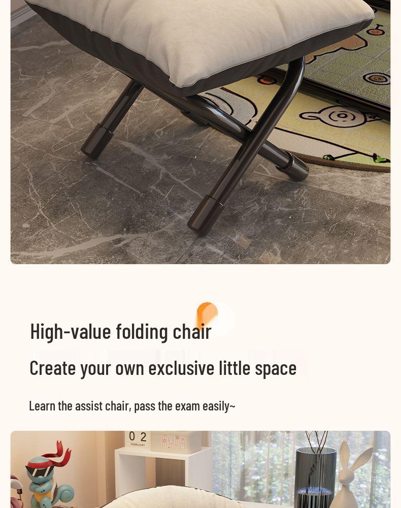Foldable Recliner Chair: Versatile for Office, Naps, and Dorms - Ideal for Sitting, Sleeping, and Relaxing.