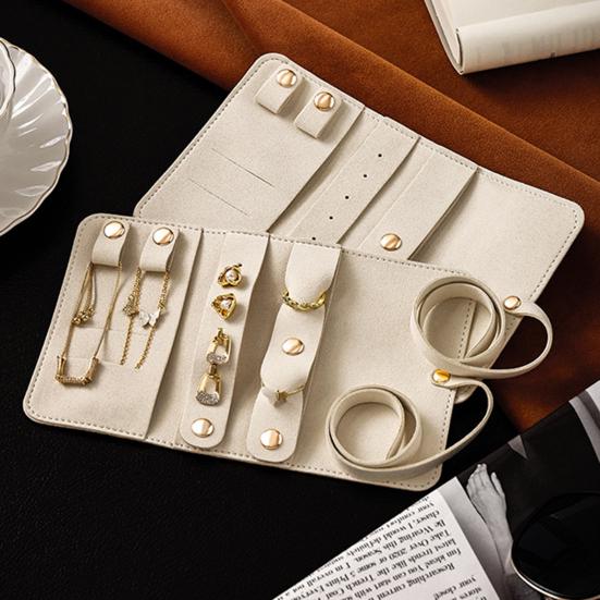 Schmuckkästchen Mehrere Fächer Gebürstete Oberfläche Kompakt Tragbar Reise-Schmuckorganizer Leichte Zubehör-Etui