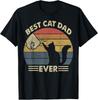 Cat-Shirt Men Best Cat Dad Ever Funny Cat Lover Gift T-Shirt