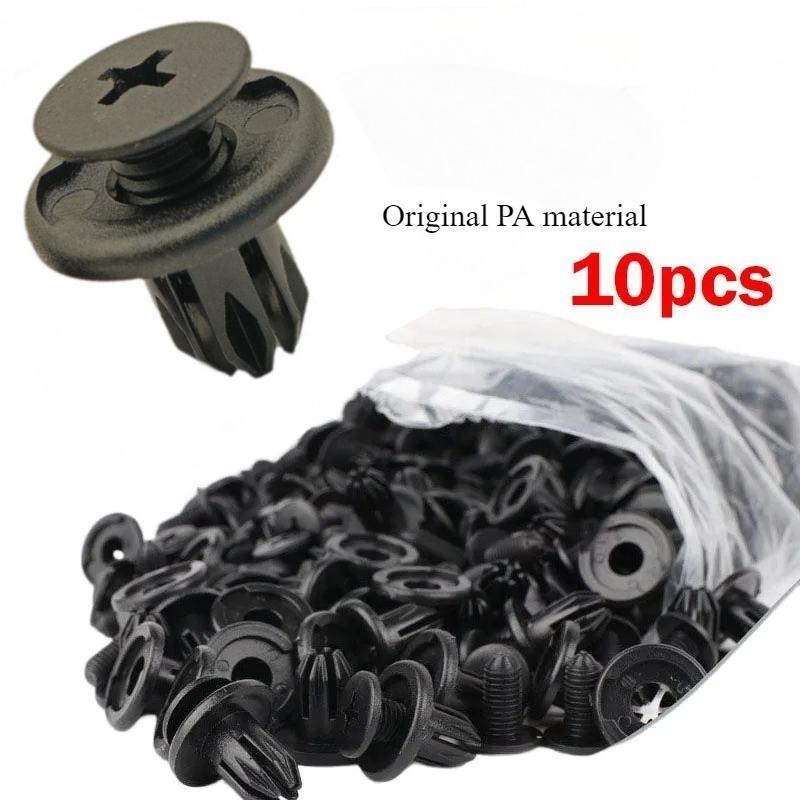 

10/30/50/100PCS 10mm Plastic Rivet Fastener Screw Automotive Bumper Fender Automotive Fastener Clamp Universal Type