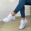 Fashion 2024 Hot Sale Ladies Shoes Lace Up Women's Vulcanize Shoes Autumn Round Toe Mixed Colors Increase Height Casual Sneakers Women