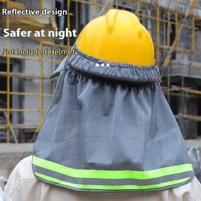 Sommer Sonnenschutz Sicherheit Schutzhelm Nackenschutz Helme Reflektierende Hutkrempe Reflektierende Kappenabdeckung Für Bauarbeiter