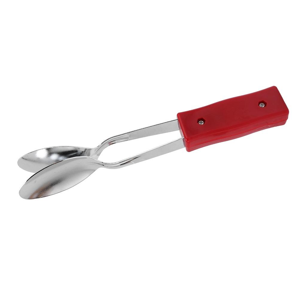 Handle Design Percussion Instrument Silver+Red Folk Instrument  For Music Enthusiasts